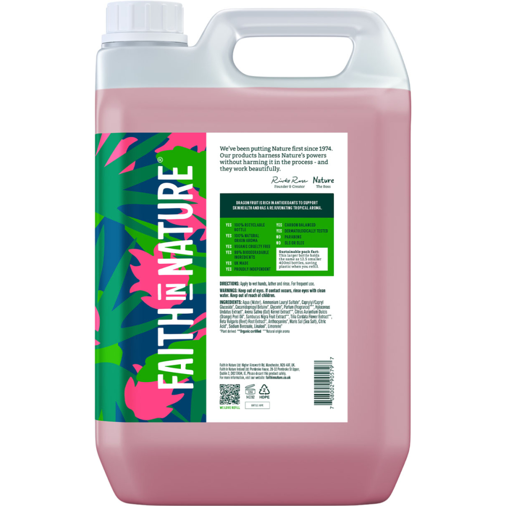 Рідке мило Faith in Nature Натуральне З фруктом дракона 5 л (708002905797) - изображение 1