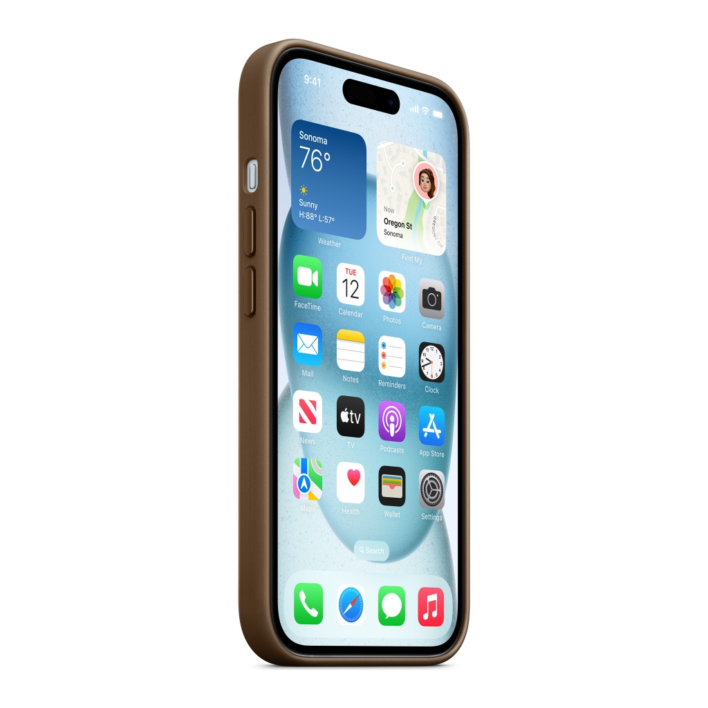 Чохол до мобільного телефона Apple iPhone 15 FineWoven Case with MagSafe Taupe (MT3C3ZM/A) - зображення 7