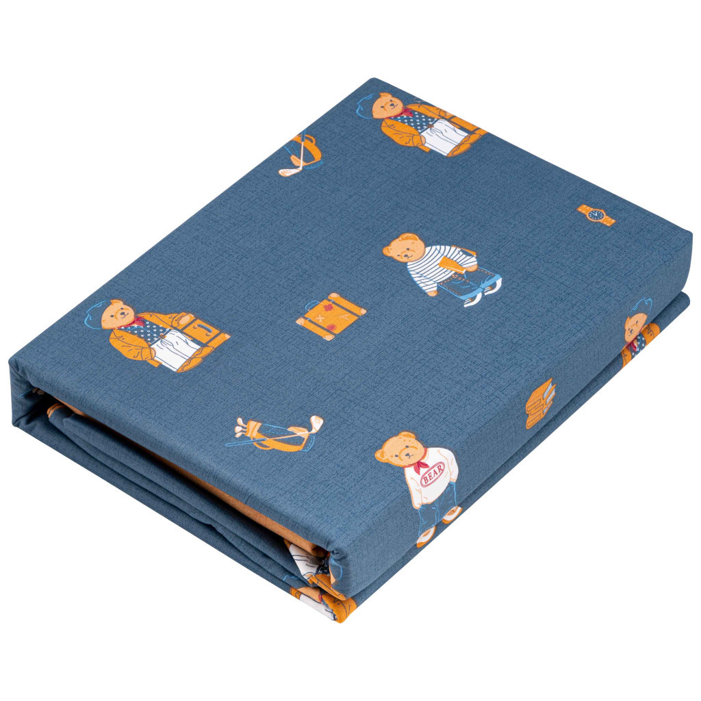 Постільна білизна Ardesto Gloria сатин ведмедики синій євро 200х220 (ART2022TB) - изображение 2