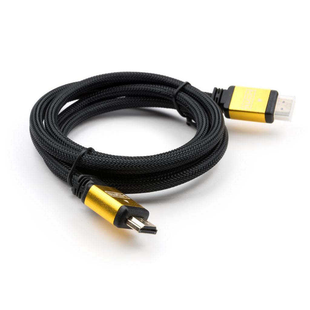 Кабель мультимедійний HDMI to HDMI 1.5 m V2.0 metal Vinga (VCPDCHDMI2VMM1.5BK) - зображення 3