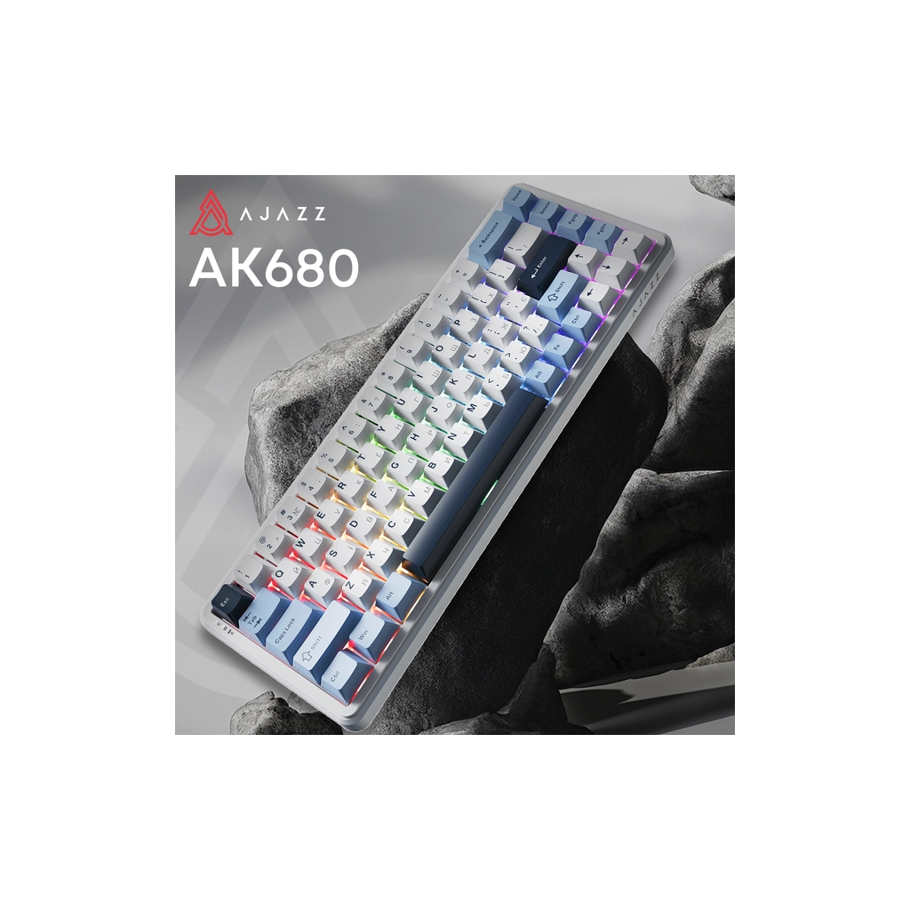 Клавіатура Ajazz AK680 MAX (8+8K) Magnetic Switch RGB Wireless/Bluetooth/USB White (AK680-M-BWD-A) - зображення 3