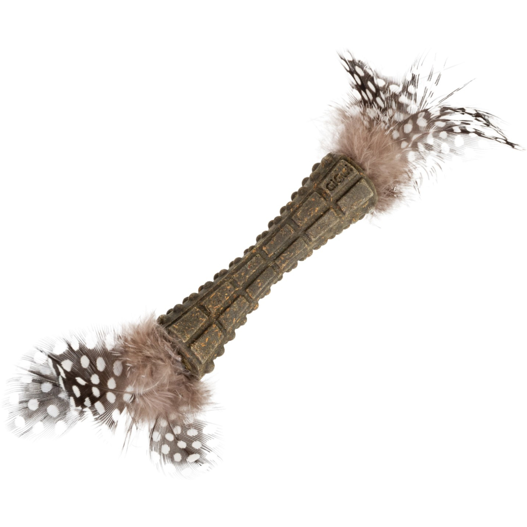 Іграшка для котів GiGwi Catnip Спресована котяча м'ята з пір'ям 8 см (75335) - зображення 1