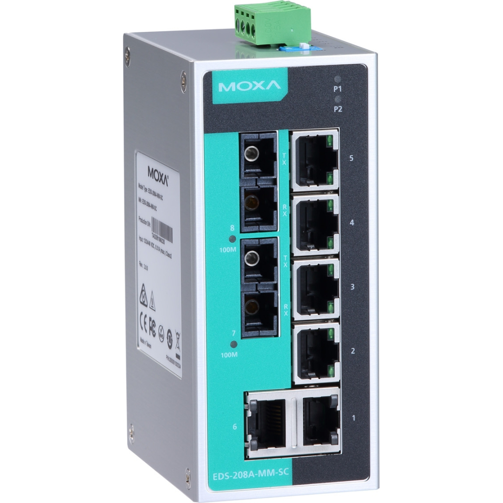 Комутатор мережевий Moxa EDS-208A - зображення 6