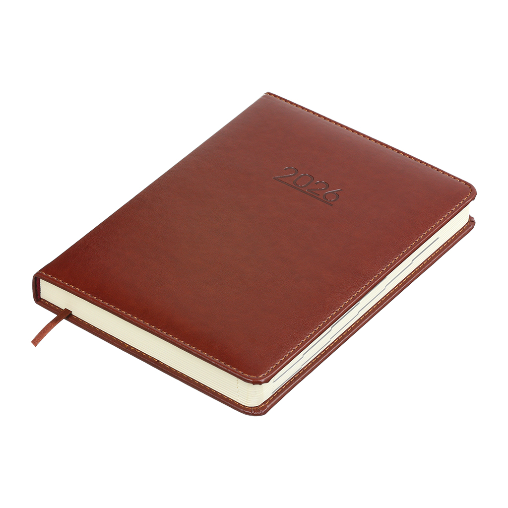 Тижневик Buromax датований 2026 PRIME, А5 коричневий (BM.2196-25) - изображение 3