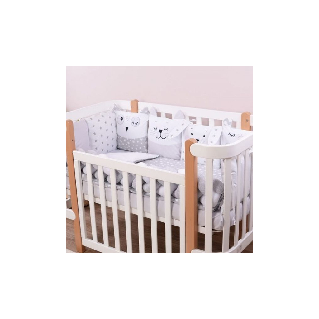 Дитячий постільний набір Верес Smiling animals white-gray new (216.07.110*90) - зображення 1