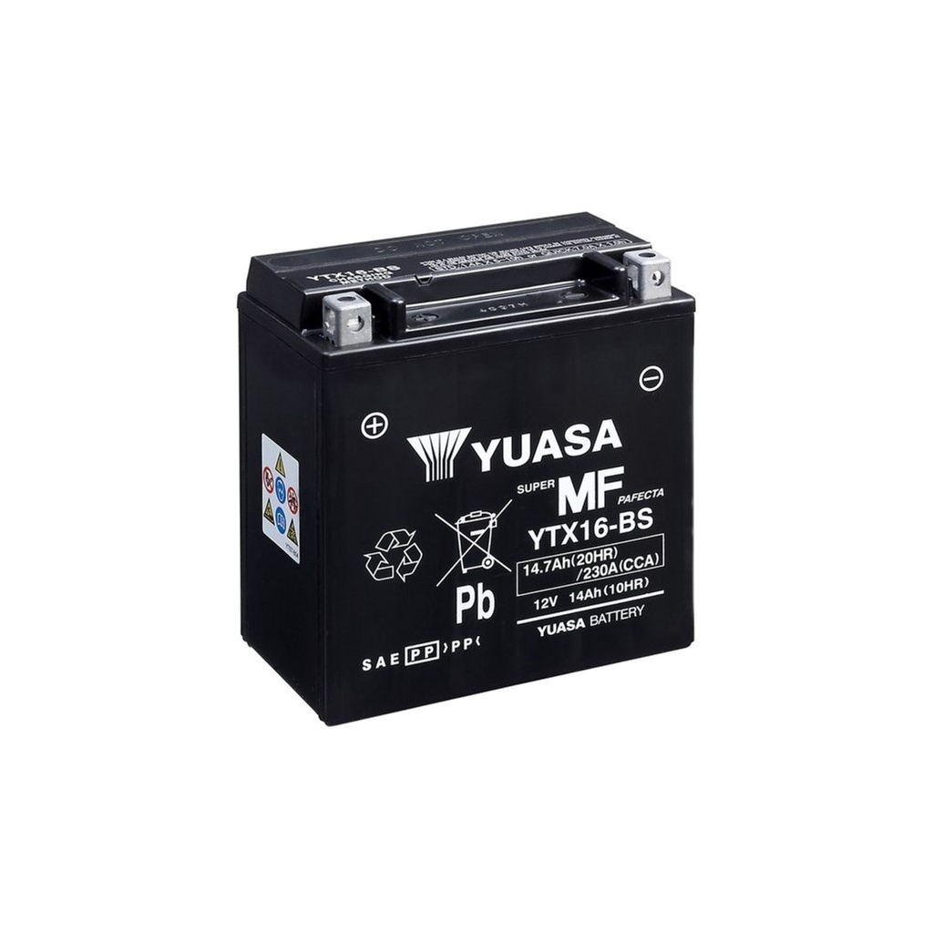 Акумулятор автомобільний Yuasa 12V 14,7Ah MF VRLA Battery (YTX16-BS) - зображення 1
