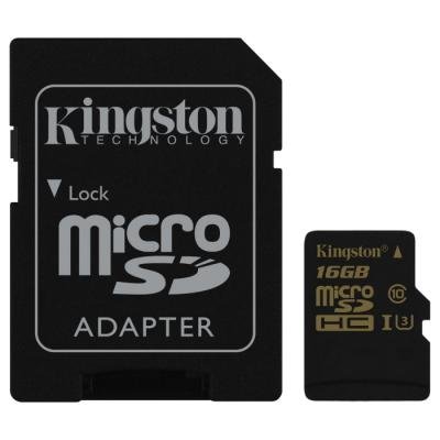 Карта пам'яті Kingston 16GB microSDHC class 10 UHS-I U3 4K (SDCG/16GB) - зображення 1