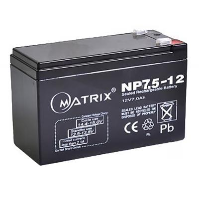Батарея до ДБЖ Matrix 12V 7.5AH (NP7.5_12) - зображення 1