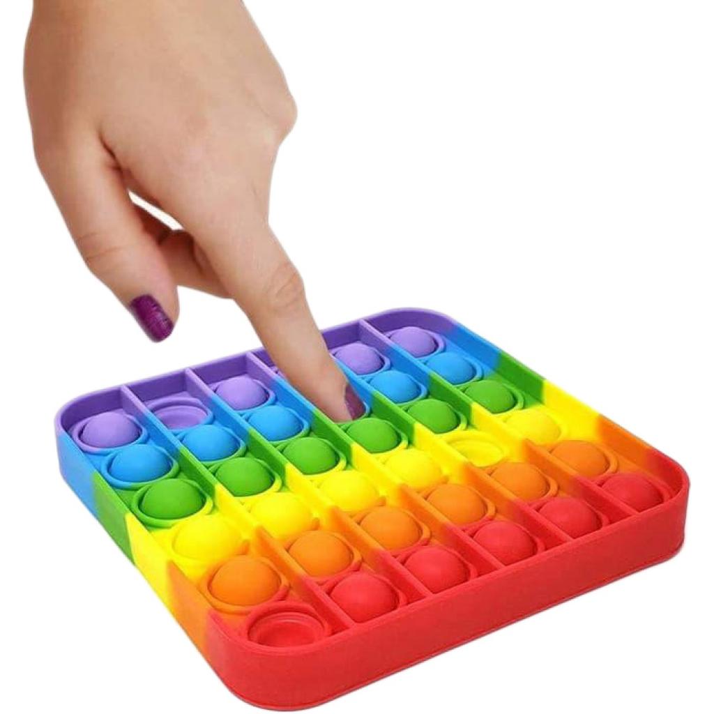 Антистрес Sibelly антистрес Pop It Rainbow Square (SB-PPIT-RNB-SQ) - зображення 5