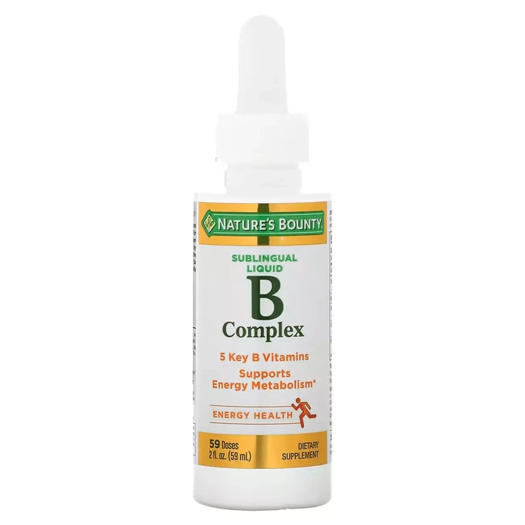 Вітамін Nature's Bounty В-Комплекс, сублінгвальний, B-Complex Sublingual Liquid, 59 мл (2 рід. (NRT-02871) - зображення 3