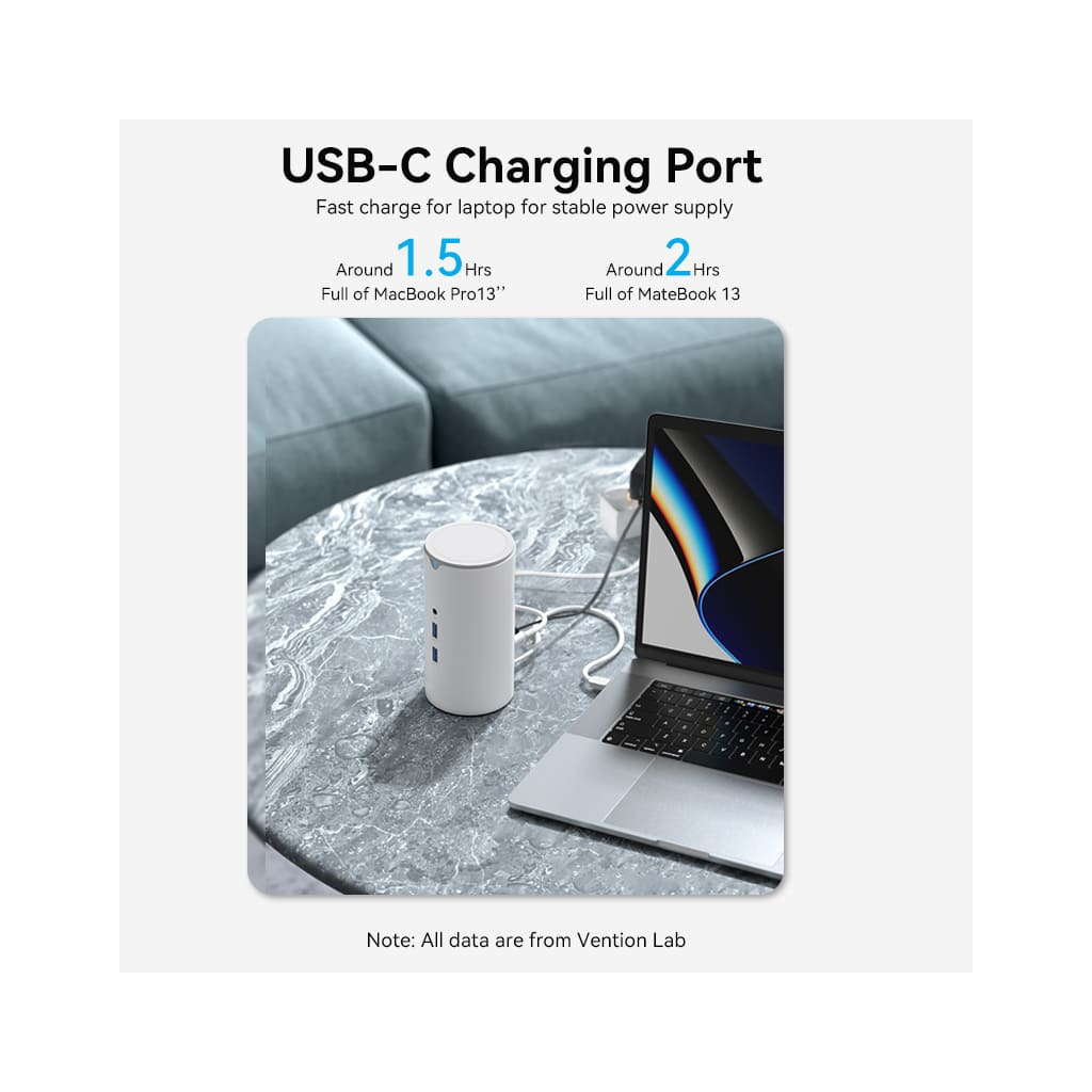 Концентратор Vention USB3.1 Type-C to HDMI/VGA/USB3.0x3/RJ45/SD/TF/TRRS 3.5m/PD/DC100W12-in-1 (TPHWC-EU) - изображение 5