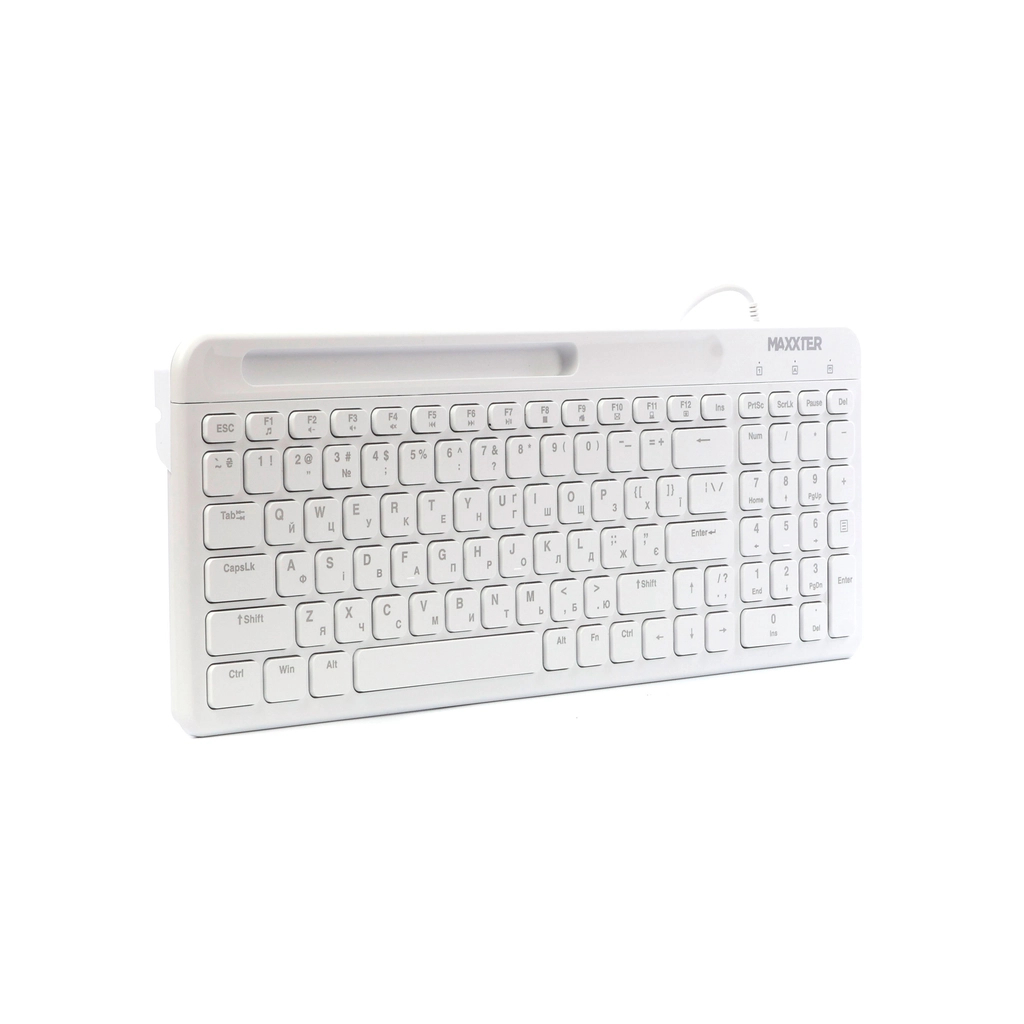 Клавіатура Maxxter KB-01W-UA USB White (KB-01W-UA) - зображення 3