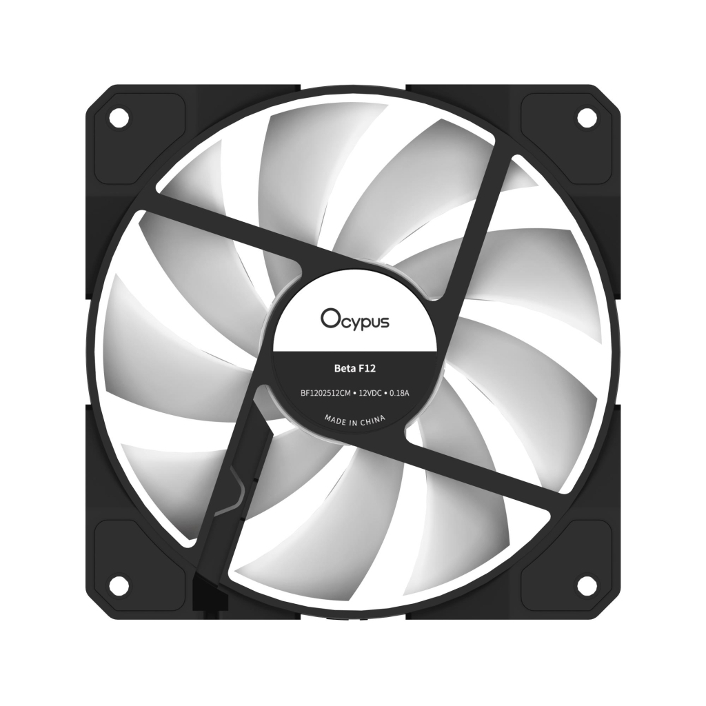 Кулер до корпусу OCYPUS BETA F12 BK ARGB REVERSE BLADE (BETA-F12-BK1AM01X-GL) - зображення 6
