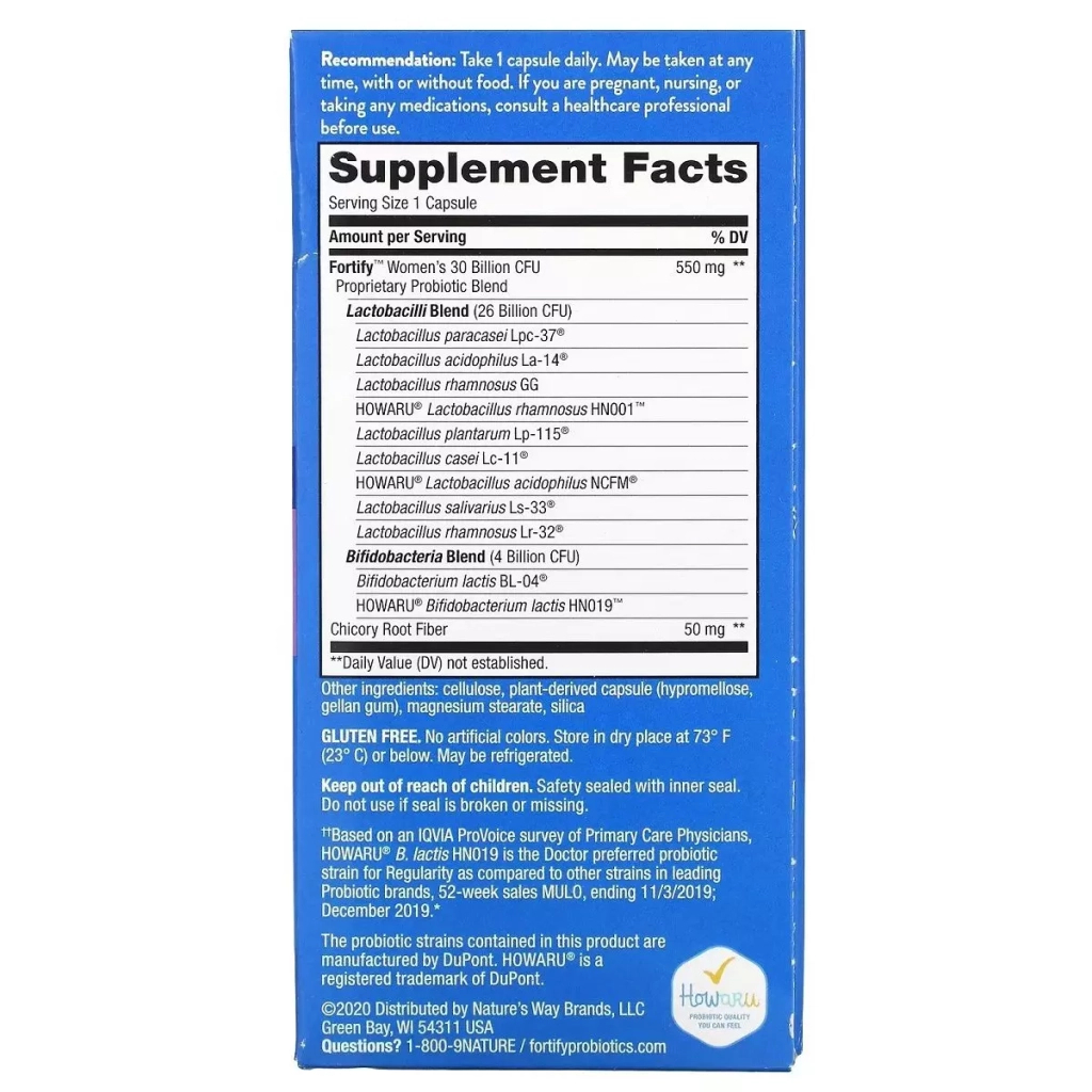 Вітамінно-мінеральний комплекс Nature's Way Пробіотики та пребіотик для жінок з відстроченим вивільненням (NWY-10295) - зображення 3