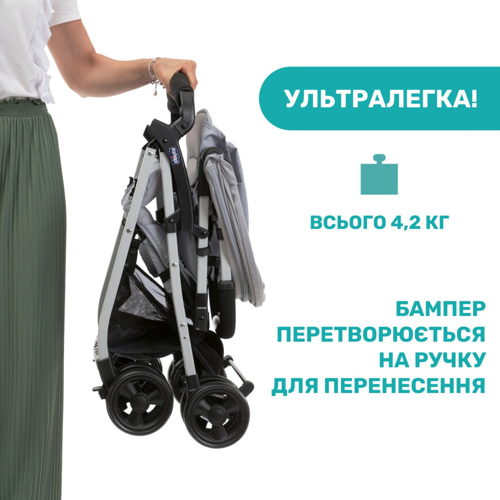 Коляска Chicco Ohlala 3 Stroller Сіра (79733.72) - зображення 2