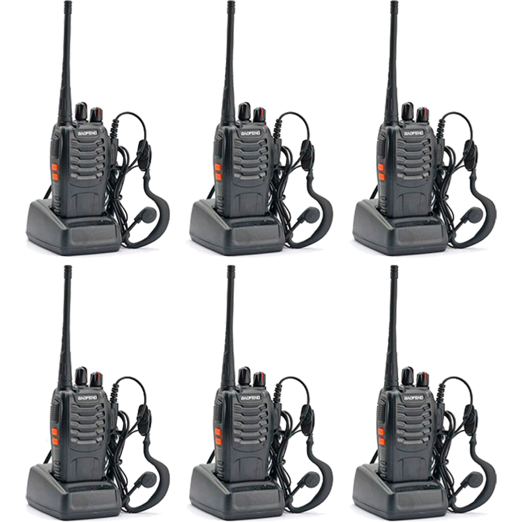 Портативна рація Baofeng BF-888S Six Pack комплект 6 шт (2200000758996) - зображення 1