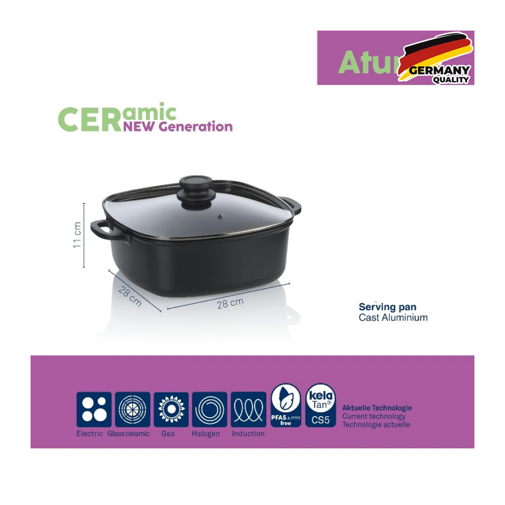 Сотейник Kela Atura з кришкою 28х28 см, 6 л (15166) - зображення 5