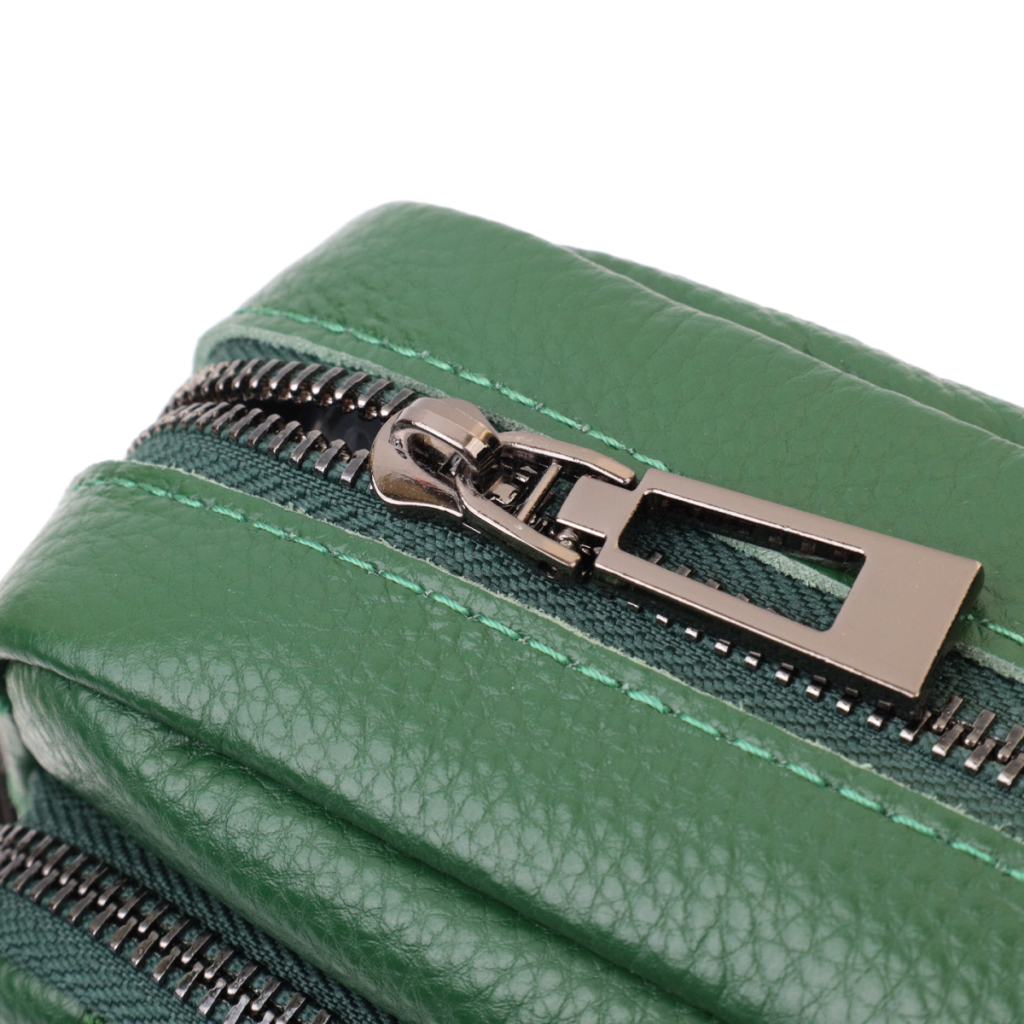 Сумка Vintage Жіноча прошита ромбами на лицьовій стороні з натуральної шкіри Зелена (22635) - зображення 7