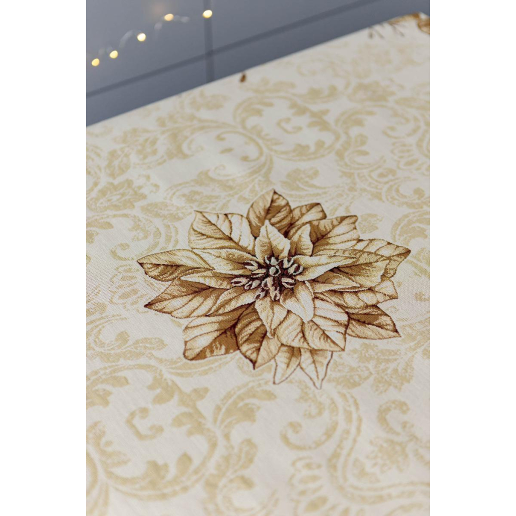 Скатертина Прованс гобеленова з велюром Золоте свято 135х260 см (036321) - зображення 6
