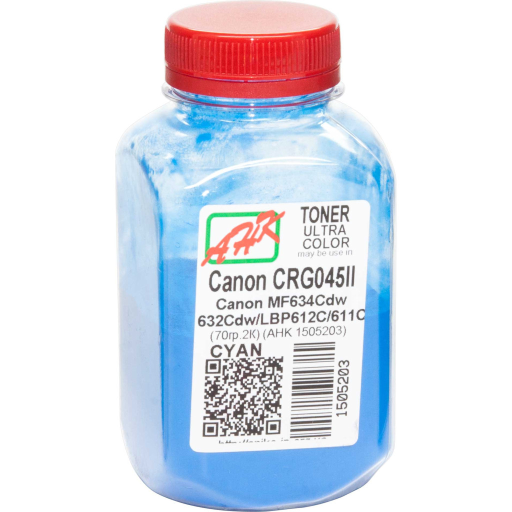 Тонер Canon MF610/630, 70г Cyan AHK (1505203) - зображення 1