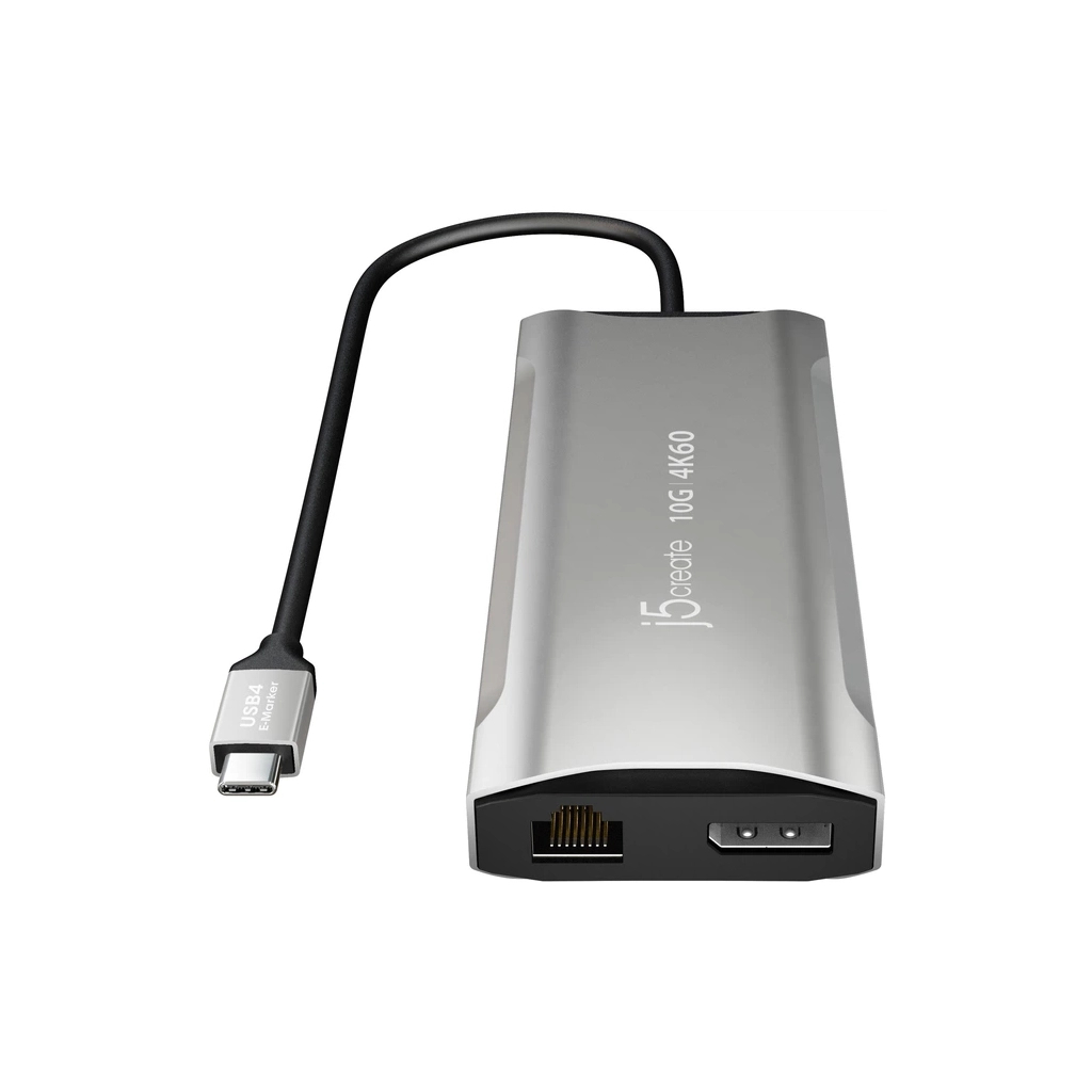 Концентратор J5create USB-C 9-in-1 2xUSB 3.2 + 2xUSB-C PD + 2xHDMI 4K + DisplayPort + SD/TF + RJ45 1000Mbps gray (JCD397-N) - зображення 3