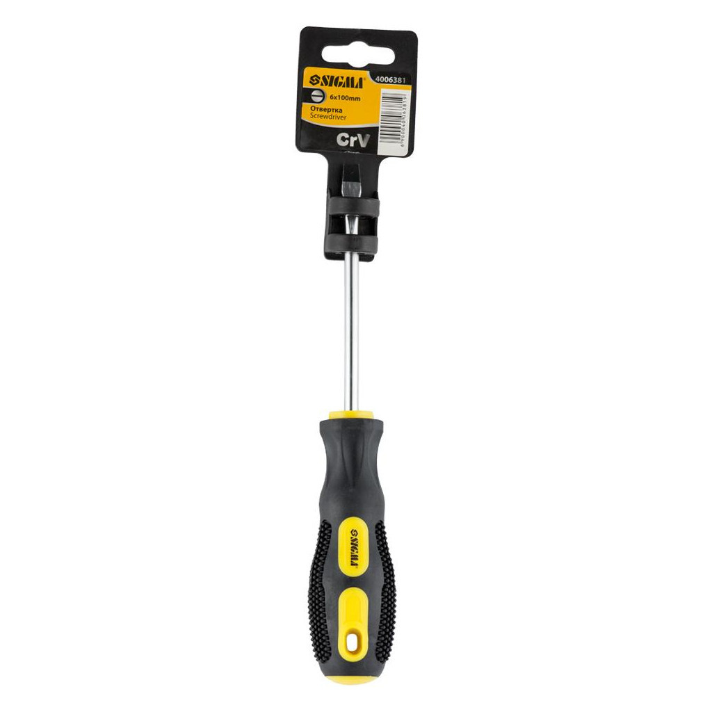 Викрутка Sigma шліцева SL6.0x100мм CrV (4006381) - зображення 4