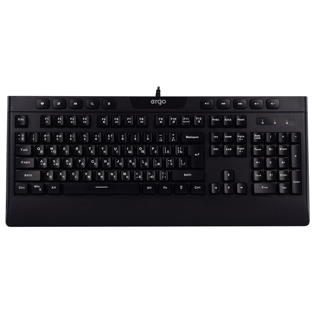 Клавіатура Ergo KB-510 USB Black - зображення 9