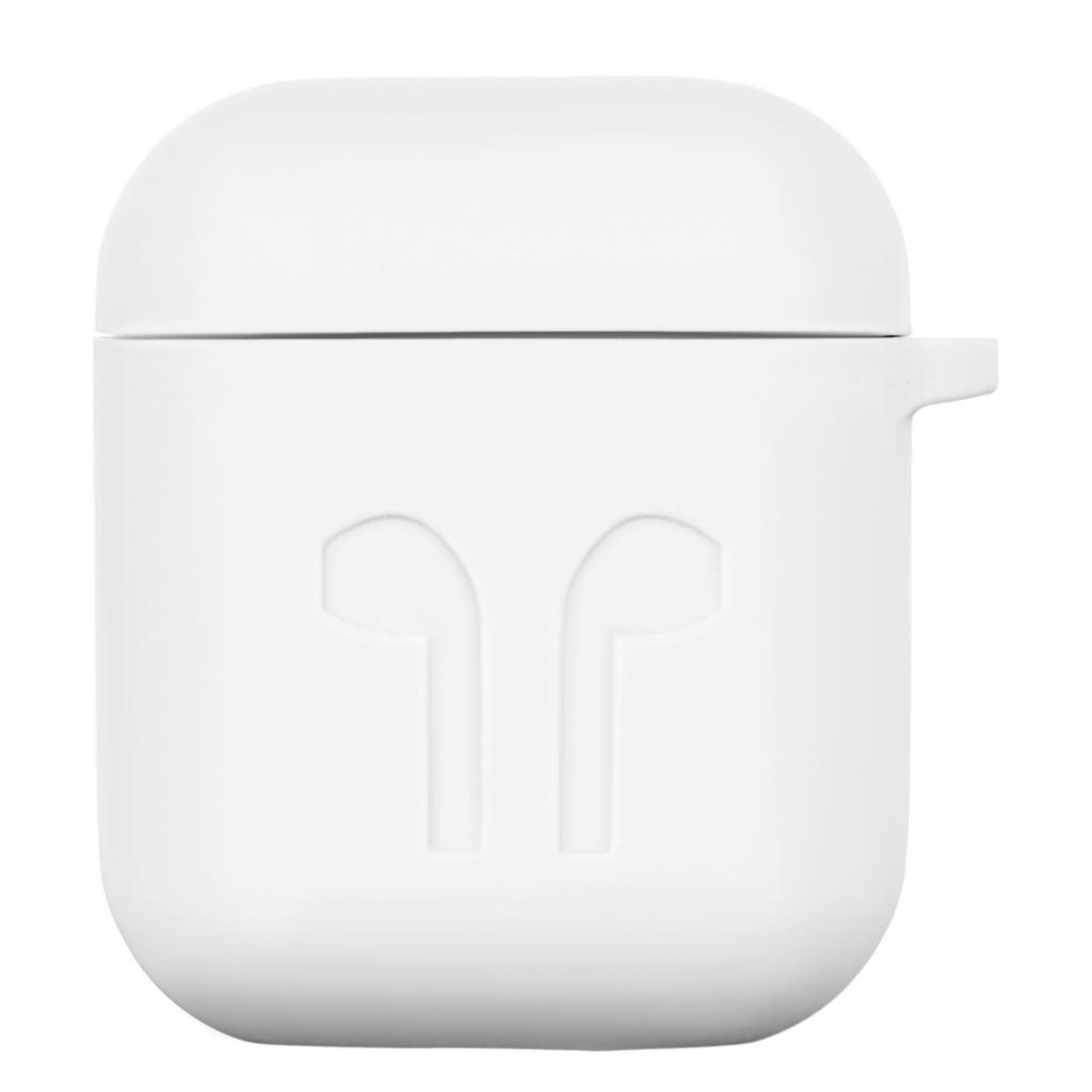 Чохол для навушників 2E для Apple AirPods Pure Color Silicone Imprint 1.5 мм White (2E-AIR-PODS-IBSI-1.5-WT) - зображення 1