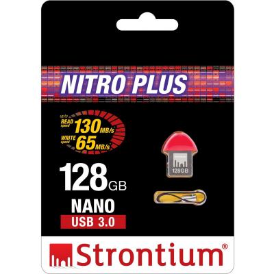 USB флеш накопичувач Strontium Flash 128GB NANO RED USB 3.0 (SR128GRDNANOZ) - зображення 3