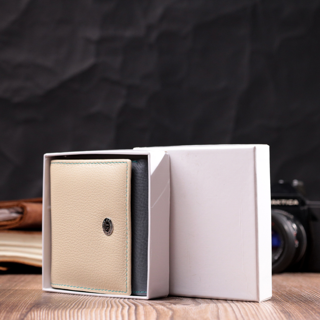 Гаманець ST Leather З натуральної шкіри Різнобарвний (19507) - зображення 10