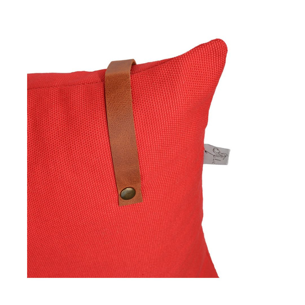 Подушка Прованс декоративна Scarlet з шкiряним декором 45х45 (4823093421394) - зображення 2