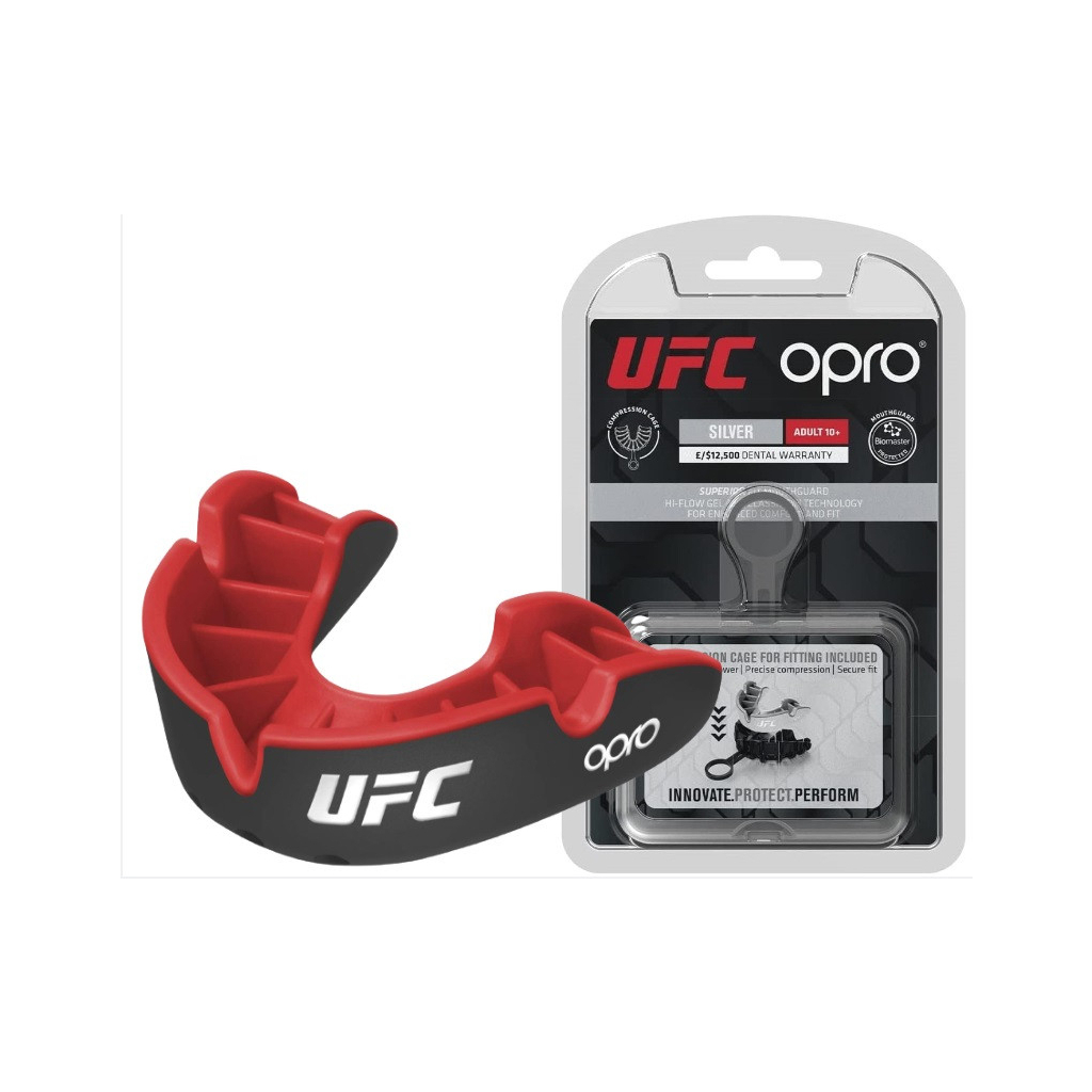 Капа Opro Silver UFC доросла (вік 11+) Black/Red (ufc.102514001) (UFC_Silver_Bl/R) - изображение 1