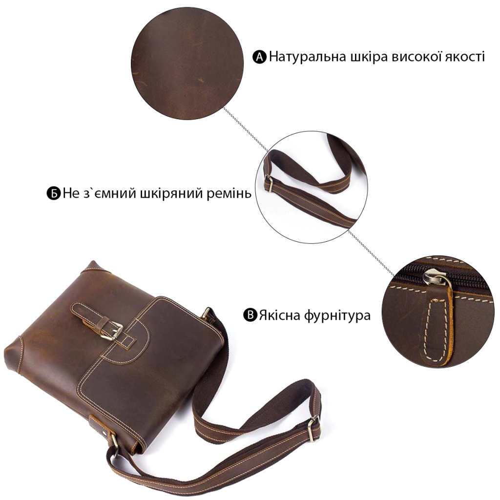 Сумка Vintage Коричнева (14675) - зображення 5