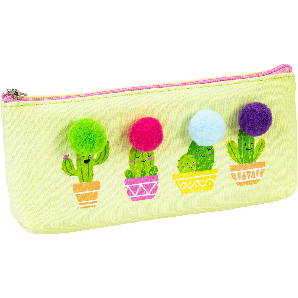 Пенал Cool For School з помпонами 1 відділення айворі (CF87039) - зображення 1