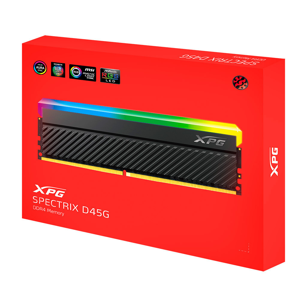 Модуль пам'яті для комп'ютера DDR4 64GB (2x32GB) 3600 MHz XPG Spectrix D45G RGB Black ADATA (AX4U360032G18I-DCBKD45G) - зображення 5