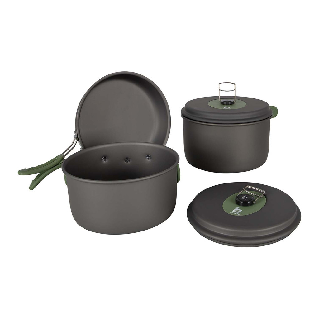 Набір туристичного посуду Bo-Camp Explorer 3 Pieces Hard Anodized Grey/Green (2200239) - изображение 9