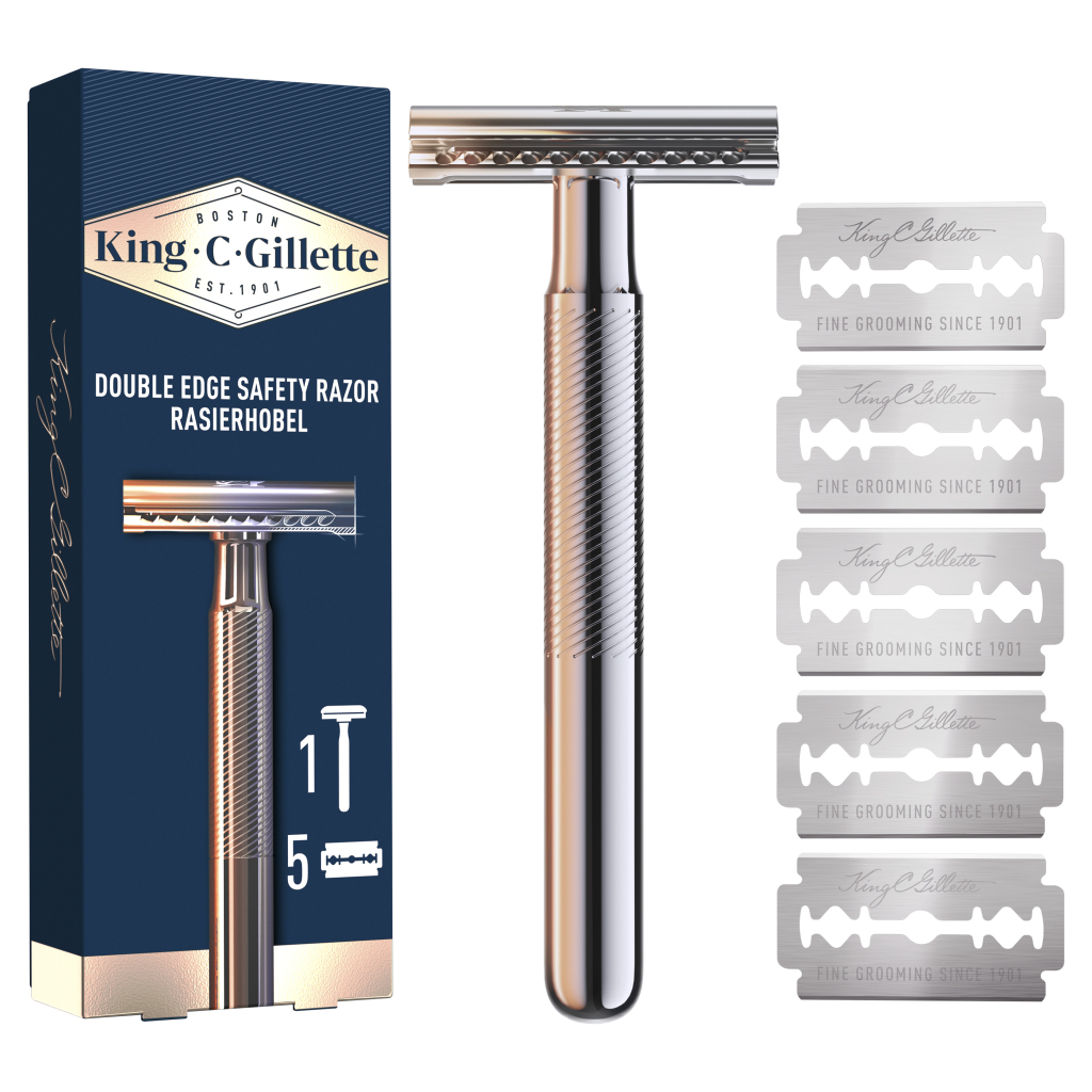 Бритва Gillette King C. Безпечна з 5 змінними лезами (7702018590148) - зображення 1