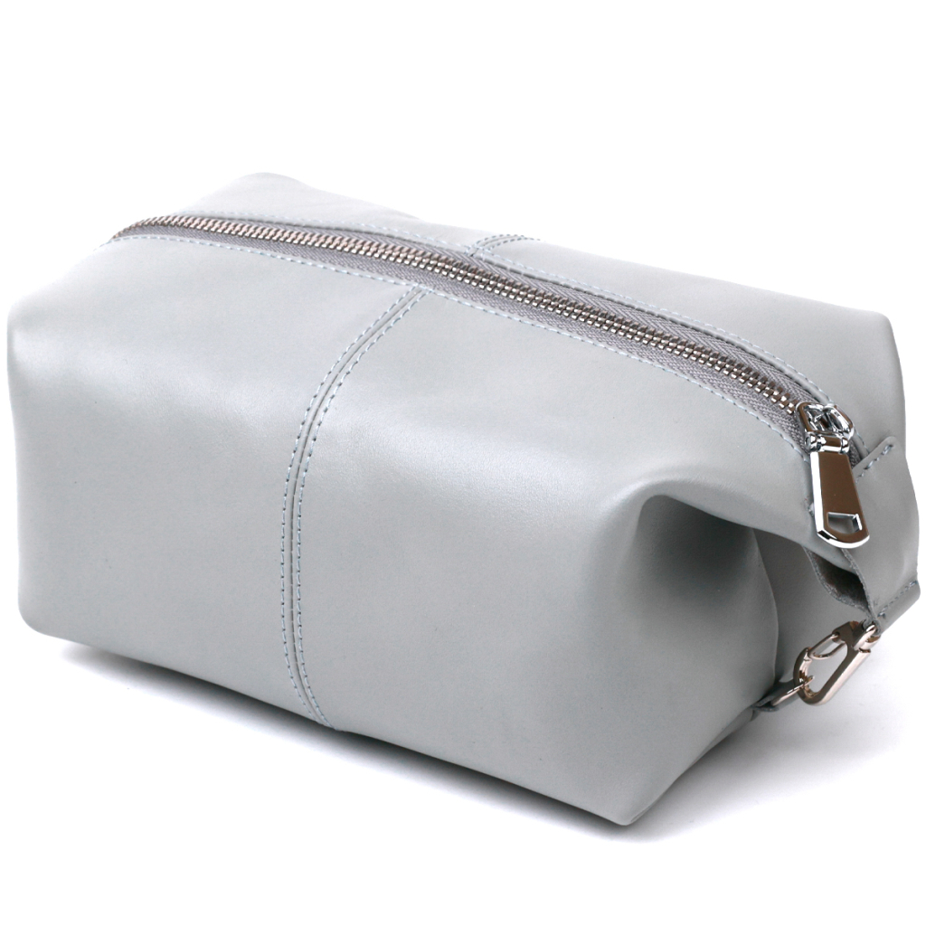 Косметичка Shvigel Шкіряна Сіра (16404) - зображення 1