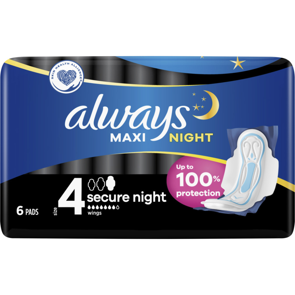 Гігієнічні прокладки Always Maxi Secure Night Розмір 4 6 шт. (8006540538258) - зображення 2