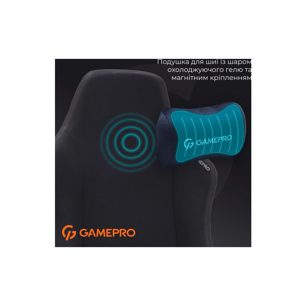 Крісло ігрове GamePro FGC750B Size L Fabric Black (FGC750B) - зображення 7
