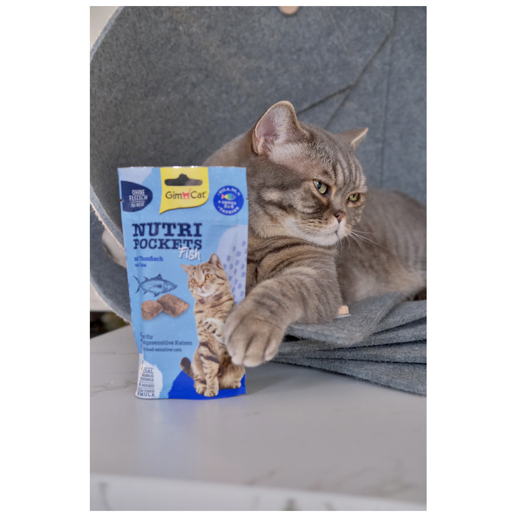 Ласощі для котів GimCat Nutri Pockets Fish Тунець 60 г (4002064419633) - изображение 8