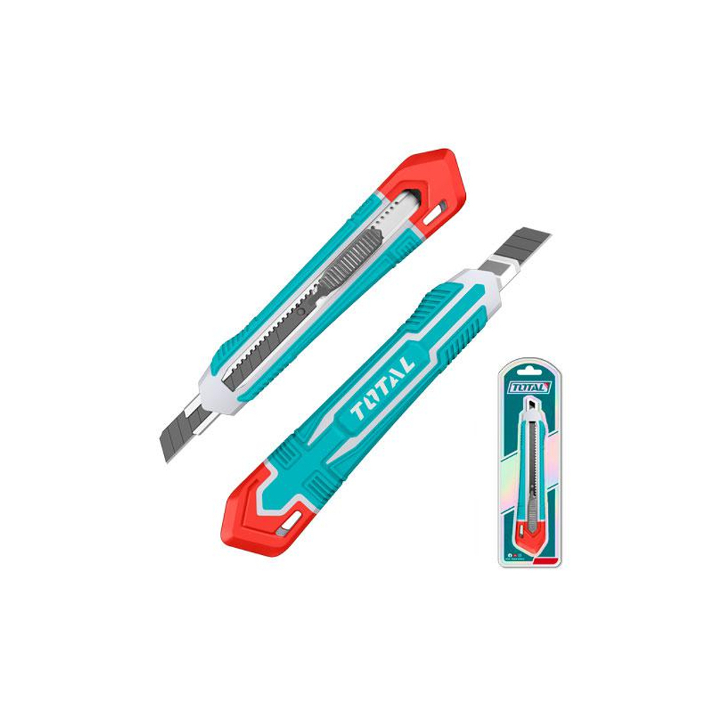 Ніж монтажний Total THT5110925 висувне лезо 9x80мм, довжина 140мм. (THT5110925) - зображення 1