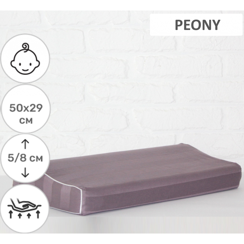 Подушка MirSon ортопедична 6109 Noble stripe Peony Kiddy Girl 50х29х5/8 (2200003262636) - зображення 2