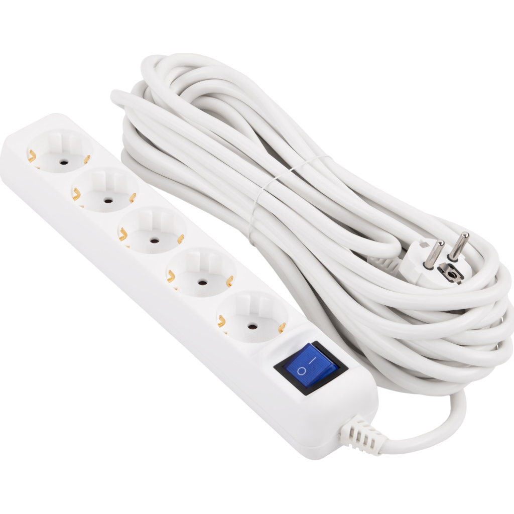 Мережевий подовжувач 2E 2E-U05ES15M10WH - зображення 1