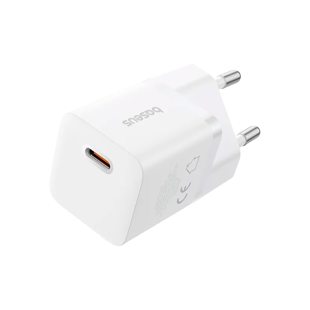 Зарядний пристрій Baseus GaN5 Fast Charger USB-C 25W + Cable Type-C 100W white (P10110909213-01) - зображення 2