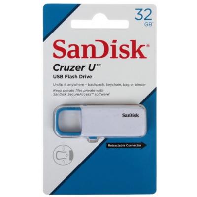 USB флеш накопичувач SanDisk 32GB Cruzer U White/Blue USB 2.0 (SDCZ59-032G-B35WB) - зображення 4