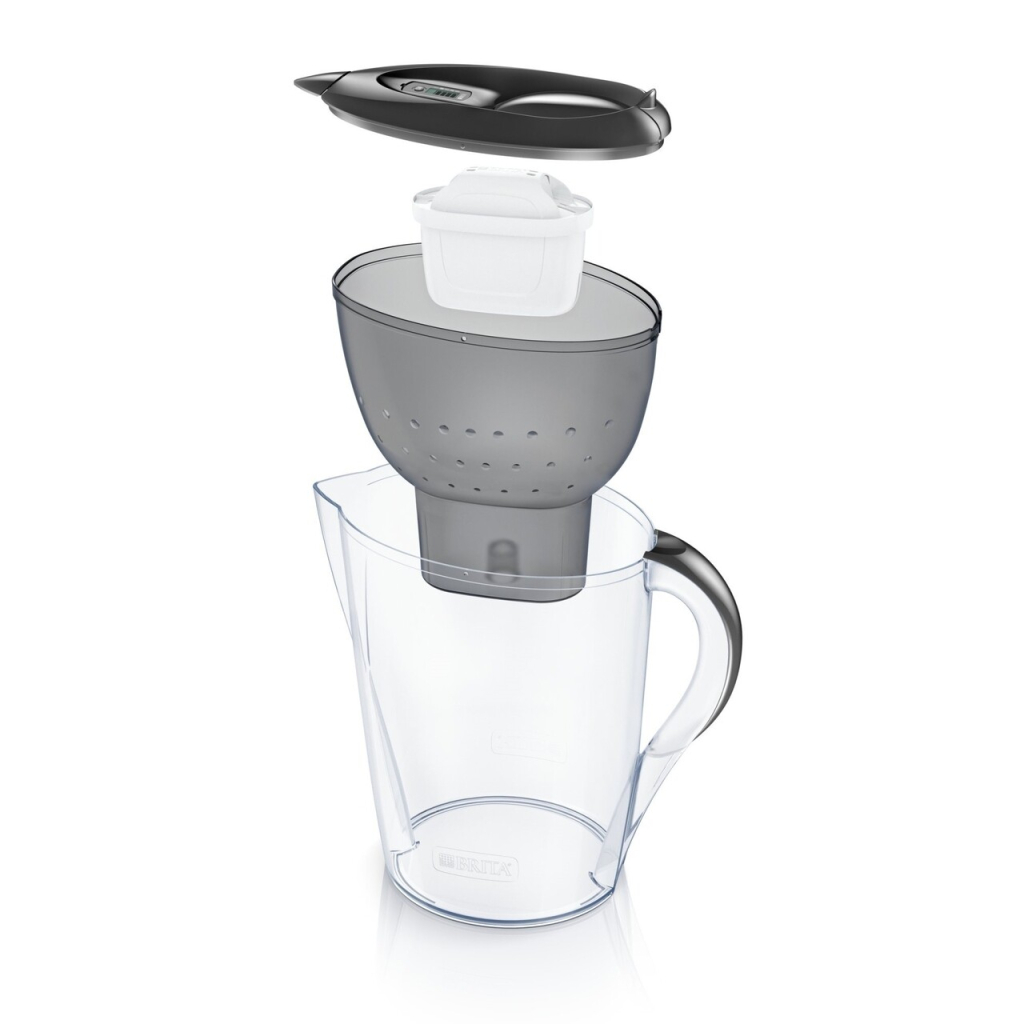 Фільтр-глечик Brita Marella Memo MXPro 2.4л (1.4л води) з фільтр-картриджем, графіт (1052794) - зображення 2