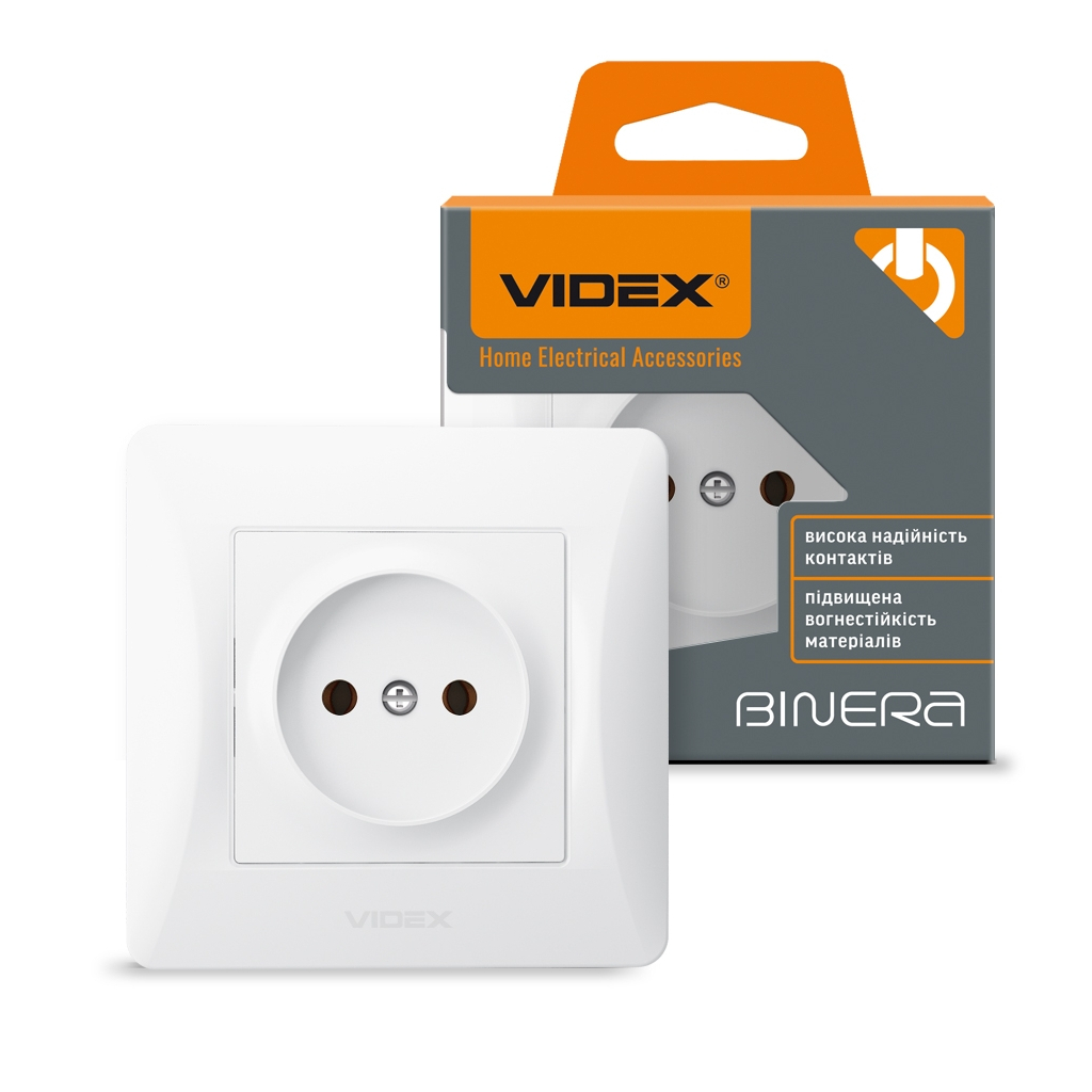 Розетка Videx BINERA 1ая (VF-BNSK1-W) - изображение 4