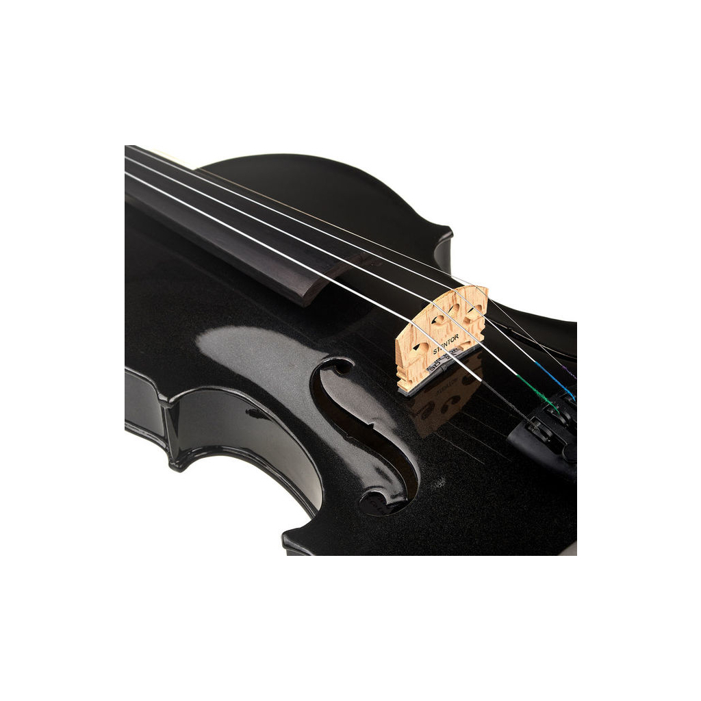 Скрипка Stentor Harlequin Electric Violin Outfit 4/4 Black (1515ABK) - изображение 5
