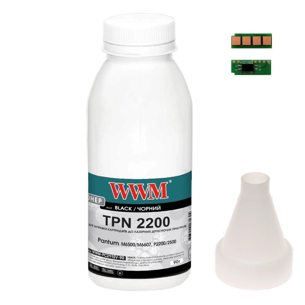 Тонер Pantum M6500/M6607, P2200/2500, 90г Black, chip WWM (TC-PC-211RB-WWM) - зображення 2
